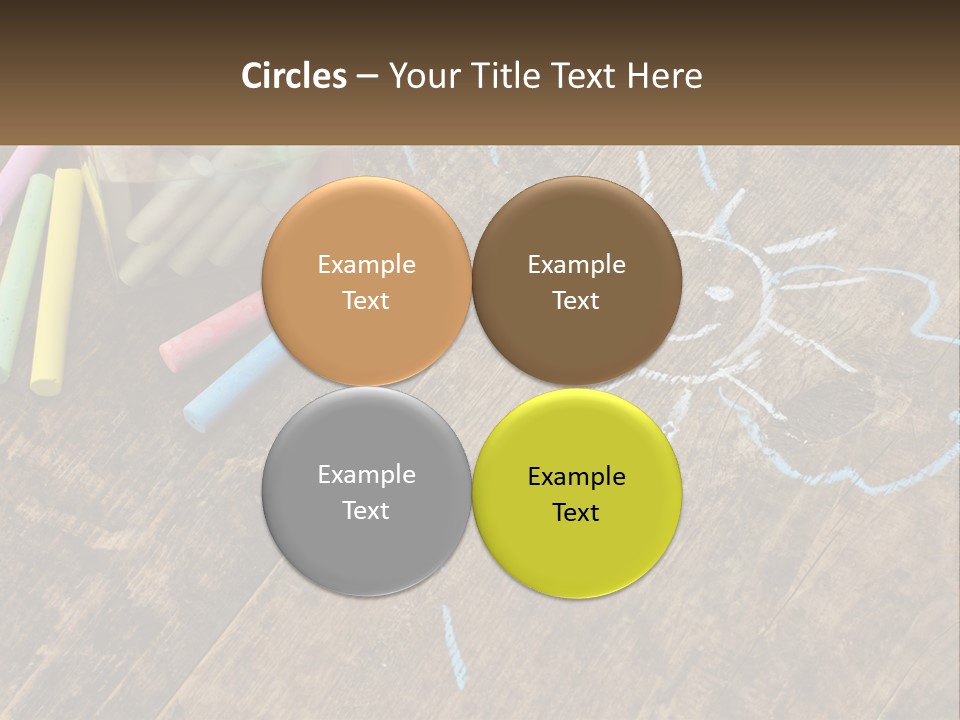 A Jar Filled With Crayons On Top Of A Wooden Table PowerPoint Template