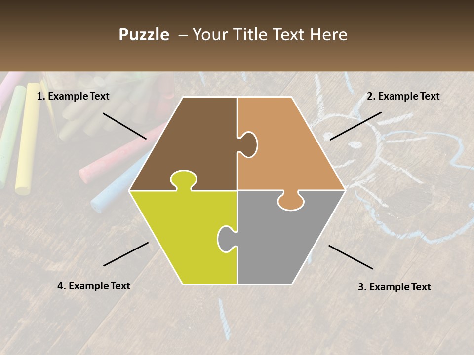 A Jar Filled With Crayons On Top Of A Wooden Table PowerPoint Template