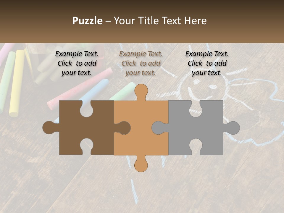 A Jar Filled With Crayons On Top Of A Wooden Table PowerPoint Template