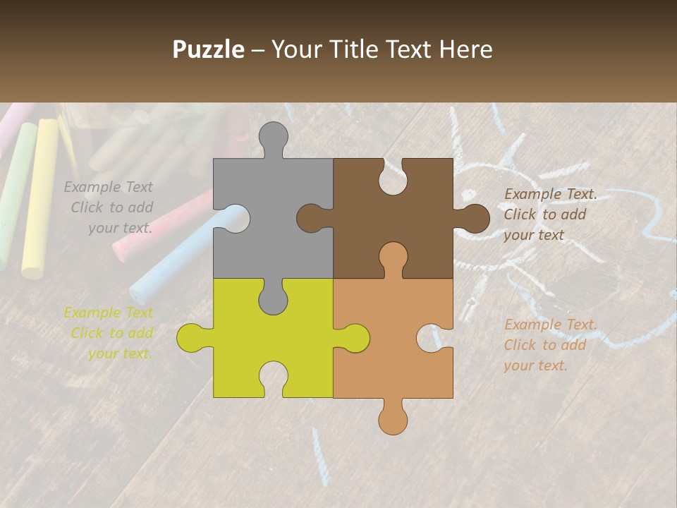 A Jar Filled With Crayons On Top Of A Wooden Table PowerPoint Template