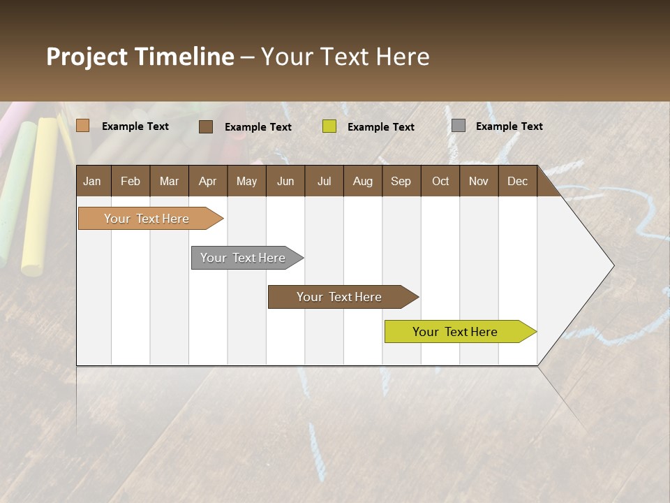 A Jar Filled With Crayons On Top Of A Wooden Table PowerPoint Template