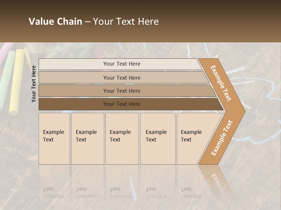 A Jar Filled With Crayons On Top Of A Wooden Table PowerPoint Template