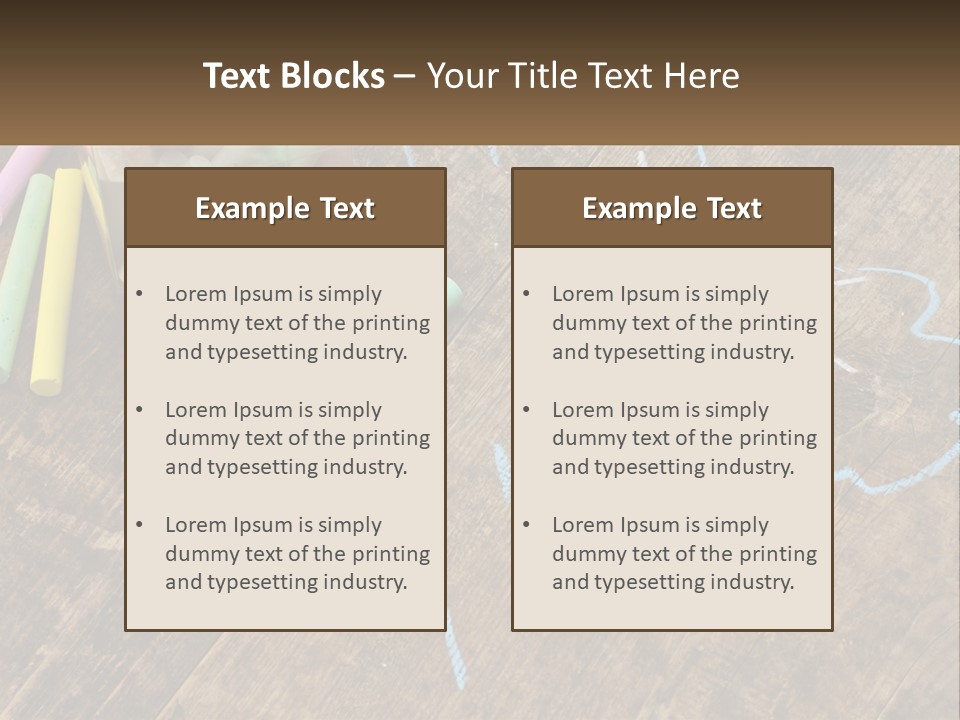 A Jar Filled With Crayons On Top Of A Wooden Table PowerPoint Template