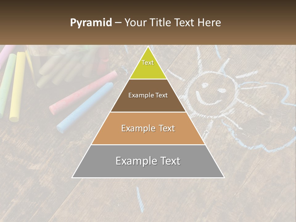 A Jar Filled With Crayons On Top Of A Wooden Table PowerPoint Template