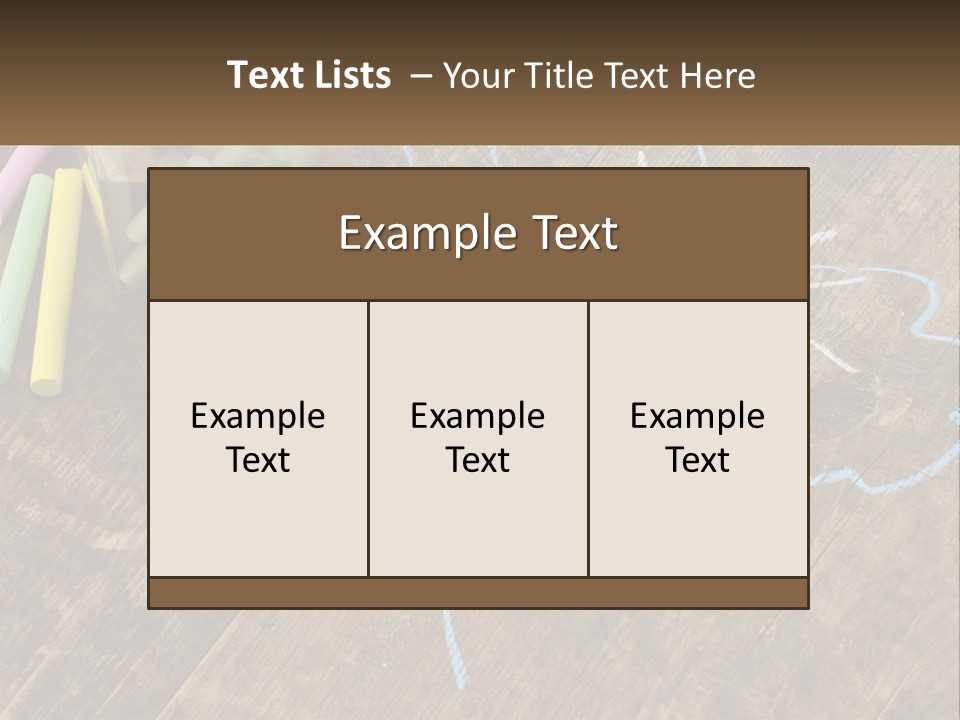 A Jar Filled With Crayons On Top Of A Wooden Table PowerPoint Template