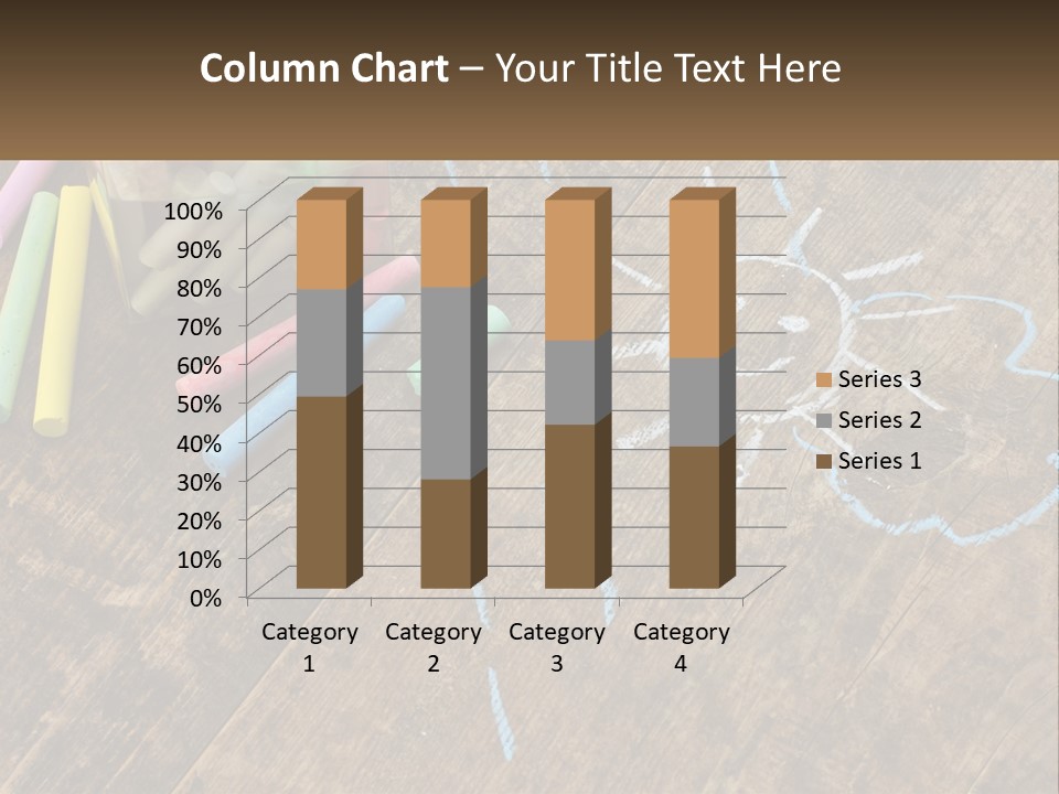 A Jar Filled With Crayons On Top Of A Wooden Table PowerPoint Template