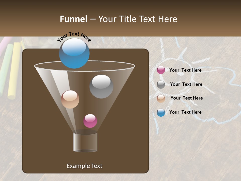 A Jar Filled With Crayons On Top Of A Wooden Table PowerPoint Template