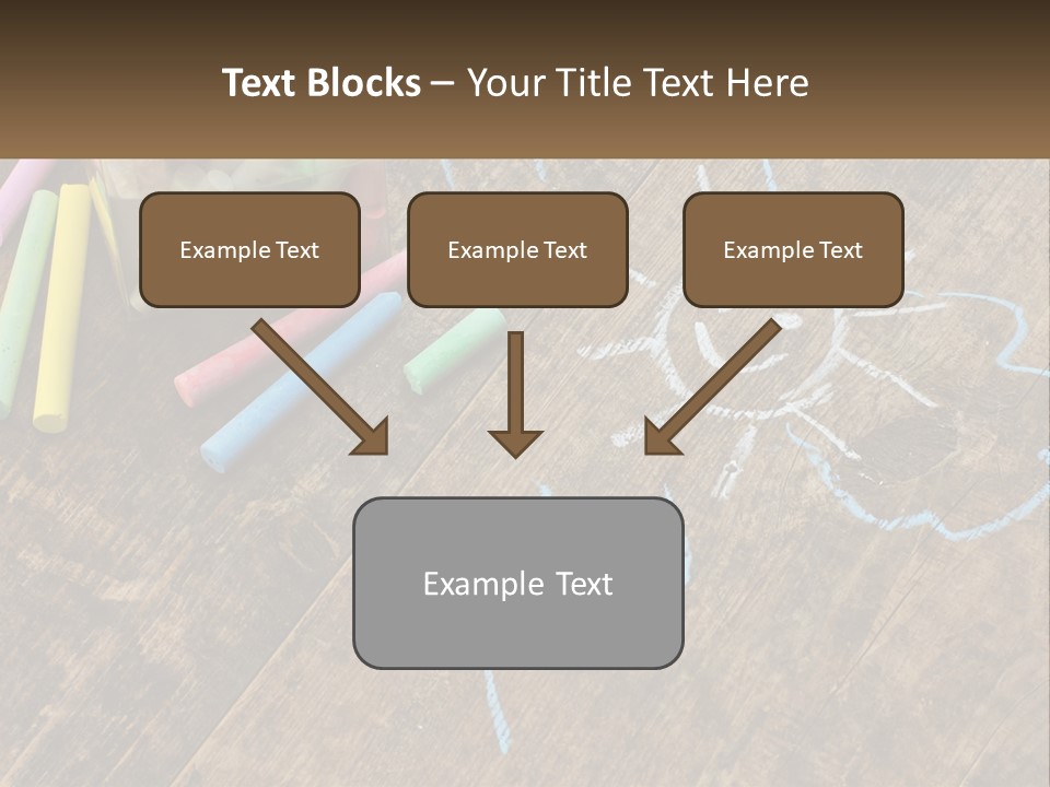 A Jar Filled With Crayons On Top Of A Wooden Table PowerPoint Template