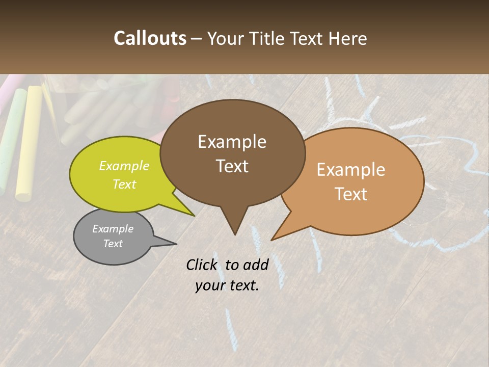 A Jar Filled With Crayons On Top Of A Wooden Table PowerPoint Template