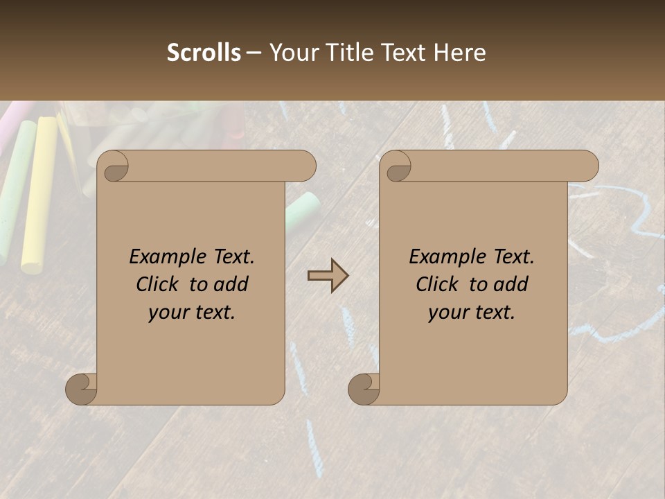 A Jar Filled With Crayons On Top Of A Wooden Table PowerPoint Template