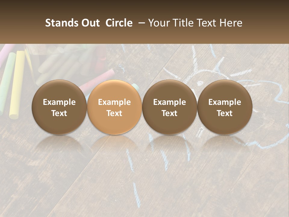 A Jar Filled With Crayons On Top Of A Wooden Table PowerPoint Template