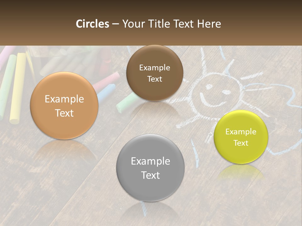 A Jar Filled With Crayons On Top Of A Wooden Table PowerPoint Template