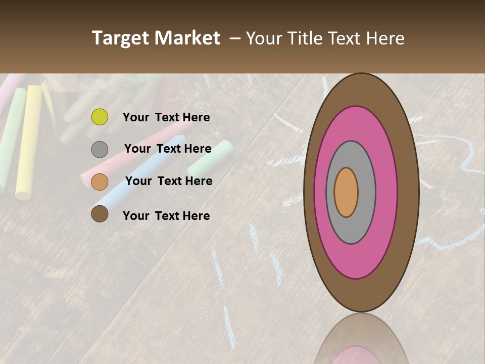 A Jar Filled With Crayons On Top Of A Wooden Table PowerPoint Template