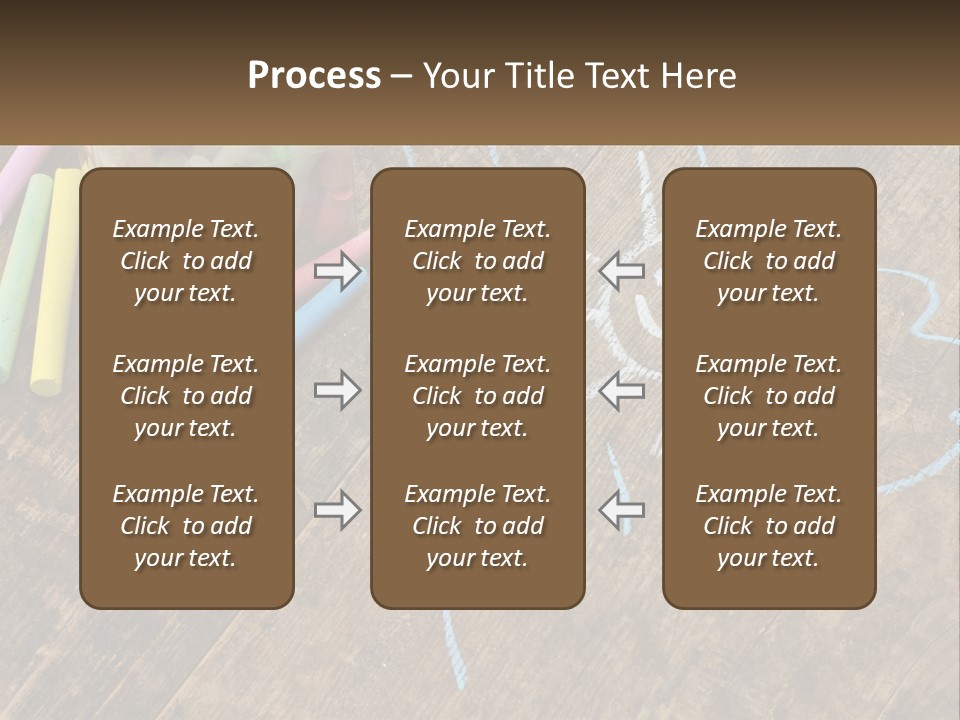 A Jar Filled With Crayons On Top Of A Wooden Table PowerPoint Template