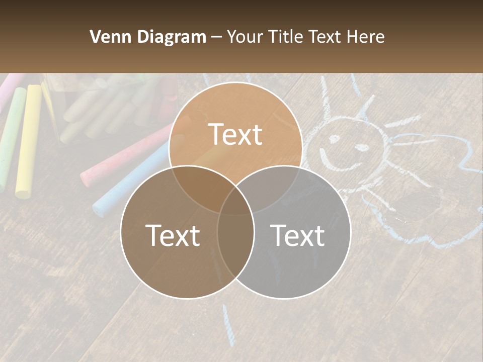 A Jar Filled With Crayons On Top Of A Wooden Table PowerPoint Template