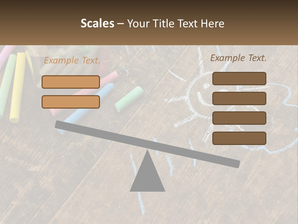 A Jar Filled With Crayons On Top Of A Wooden Table PowerPoint Template