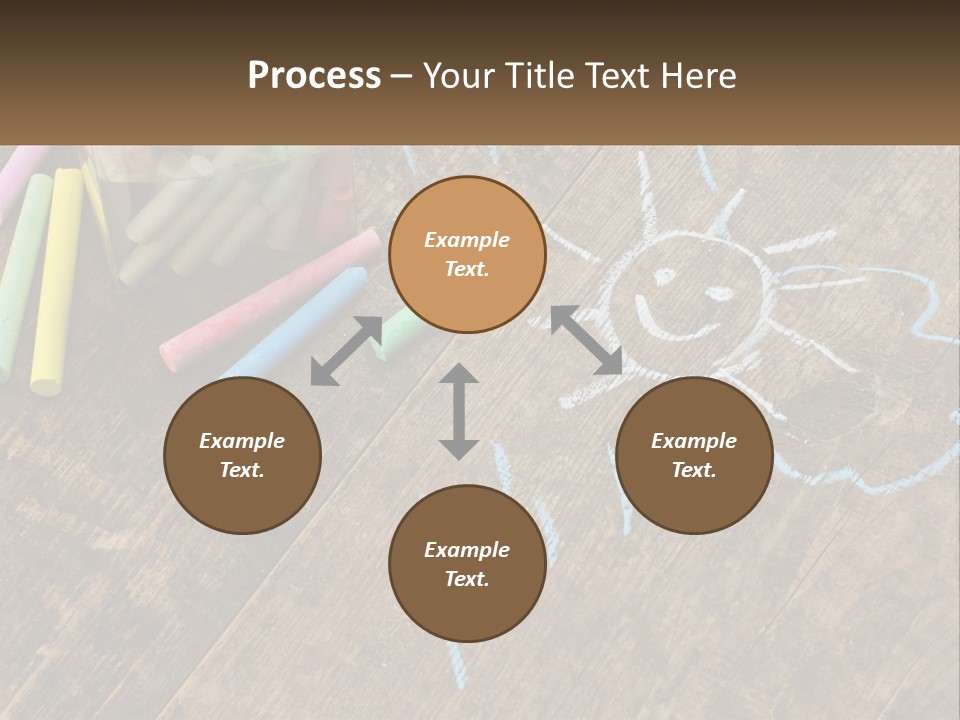 A Jar Filled With Crayons On Top Of A Wooden Table PowerPoint Template