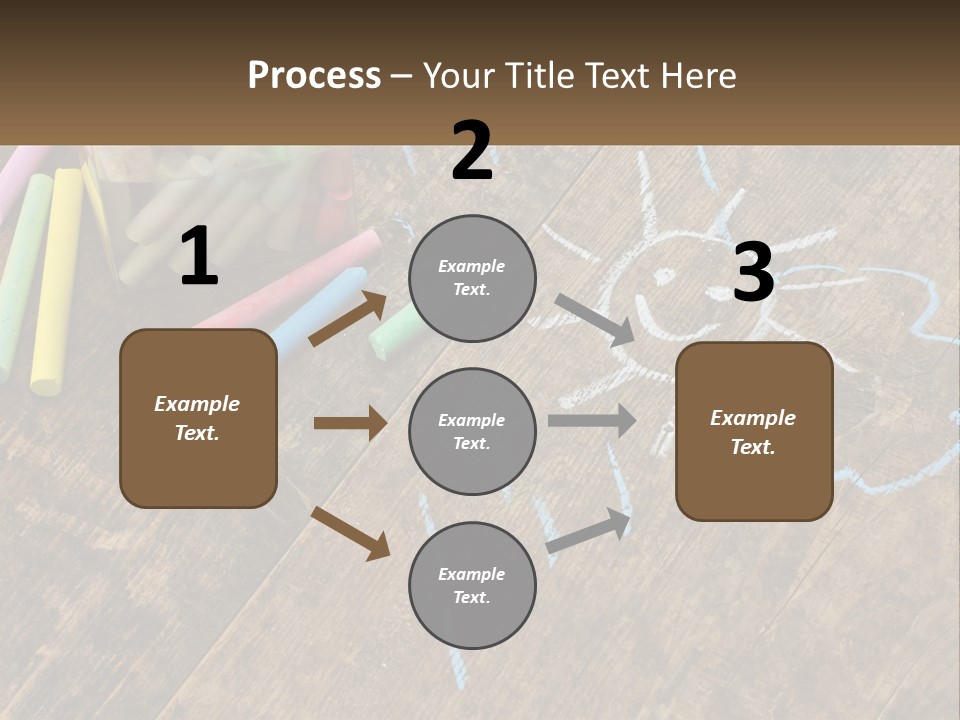 A Jar Filled With Crayons On Top Of A Wooden Table PowerPoint Template