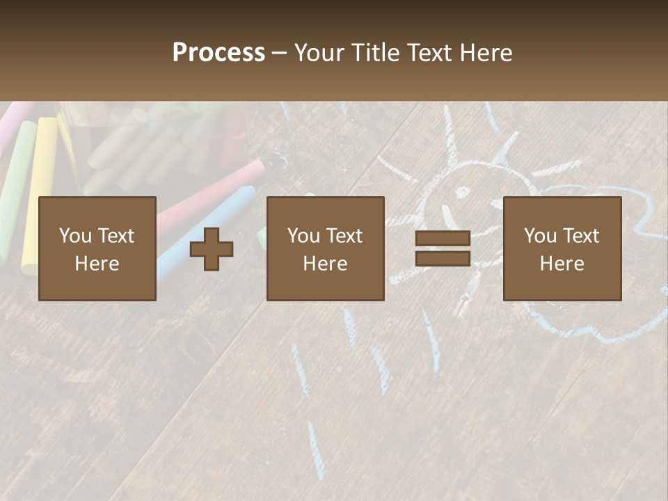 A Jar Filled With Crayons On Top Of A Wooden Table PowerPoint Template