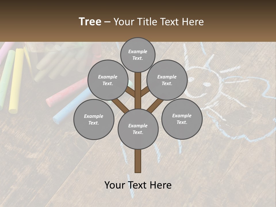 A Jar Filled With Crayons On Top Of A Wooden Table PowerPoint Template