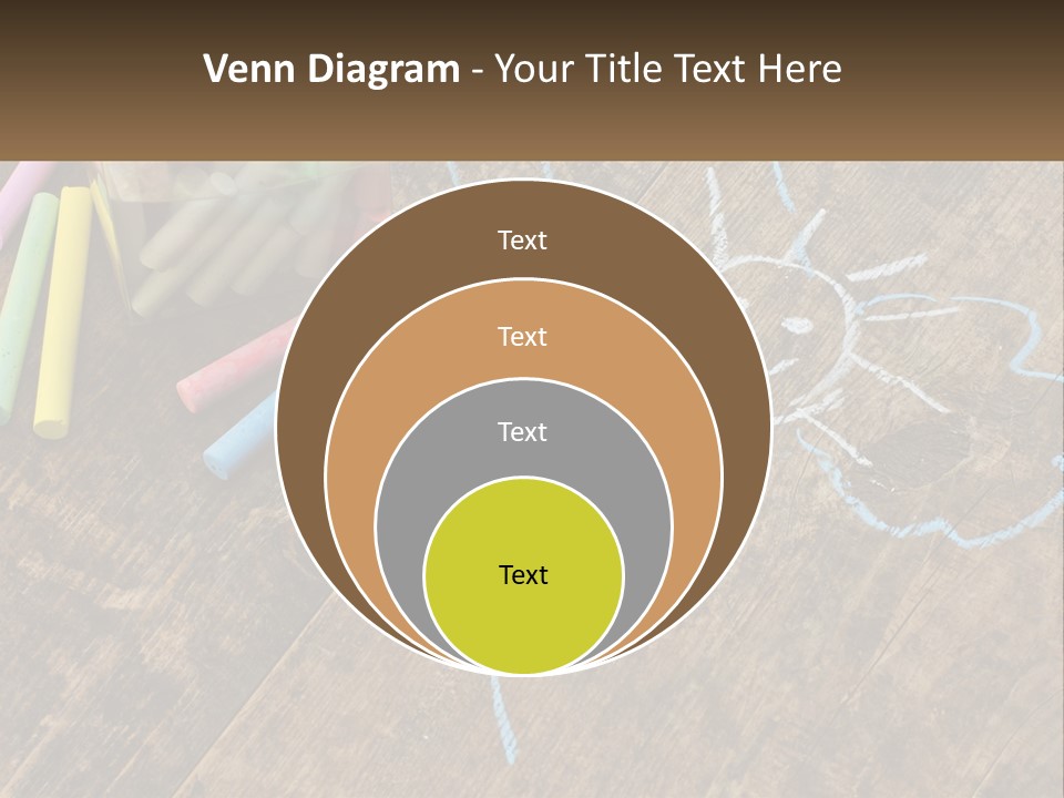 A Jar Filled With Crayons On Top Of A Wooden Table PowerPoint Template