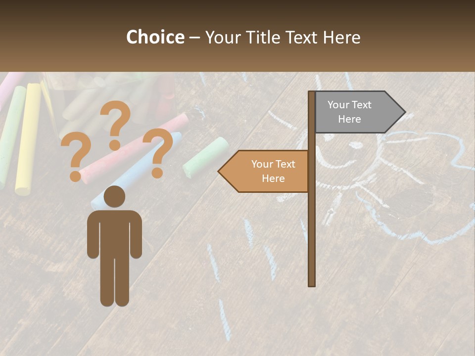 A Jar Filled With Crayons On Top Of A Wooden Table PowerPoint Template