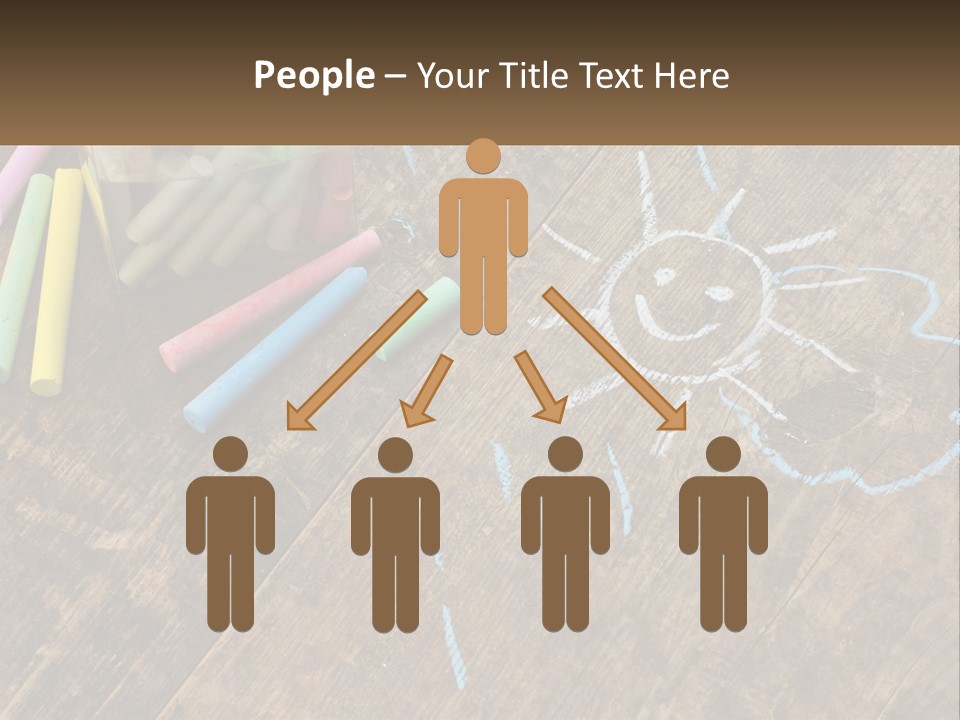 A Jar Filled With Crayons On Top Of A Wooden Table PowerPoint Template