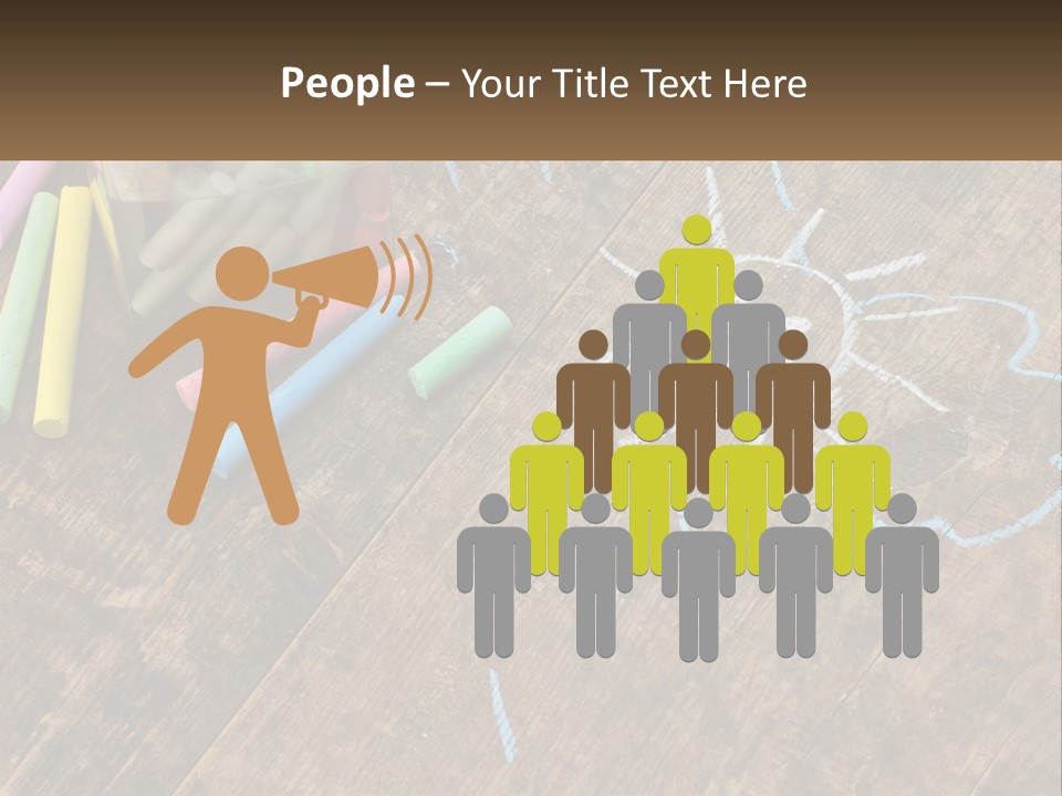 A Jar Filled With Crayons On Top Of A Wooden Table PowerPoint Template