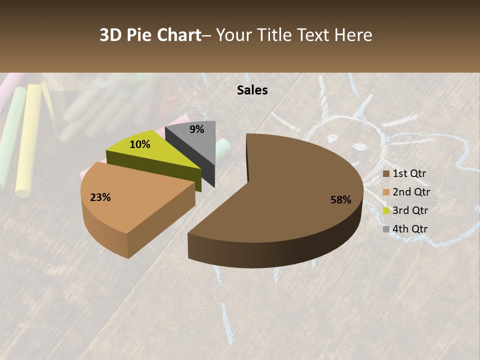 A Jar Filled With Crayons On Top Of A Wooden Table PowerPoint Template