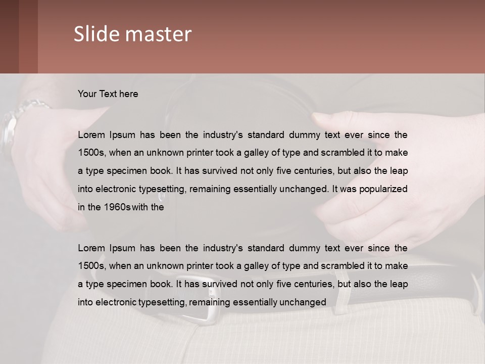 A Man Is Holding His Belly With His Hands PowerPoint Template