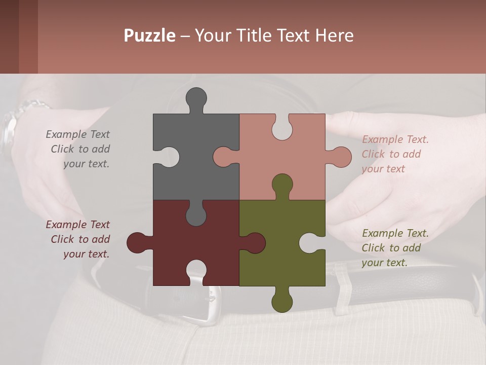 A Man Is Holding His Belly With His Hands PowerPoint Template