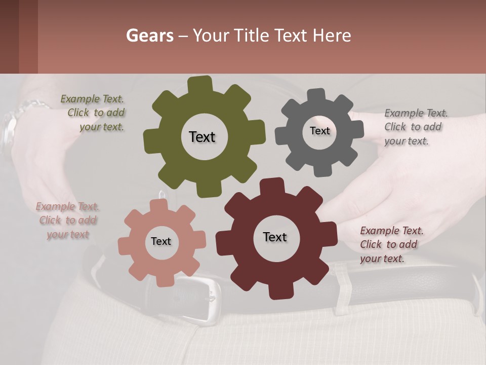 A Man Is Holding His Belly With His Hands PowerPoint Template