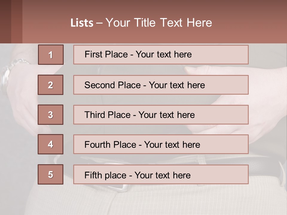 A Man Is Holding His Belly With His Hands PowerPoint Template