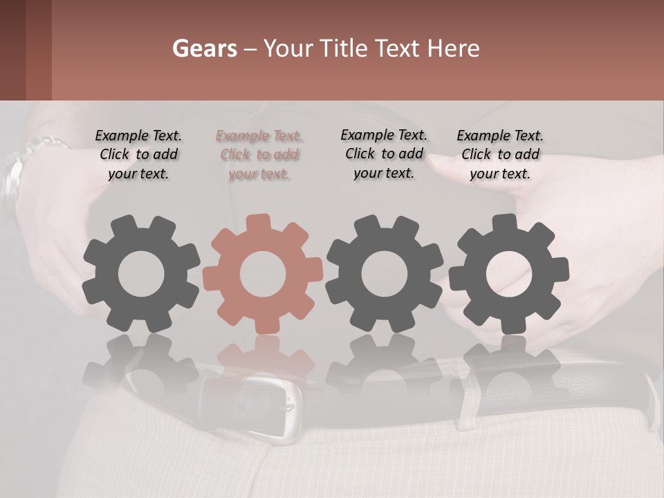 A Man Is Holding His Belly With His Hands PowerPoint Template