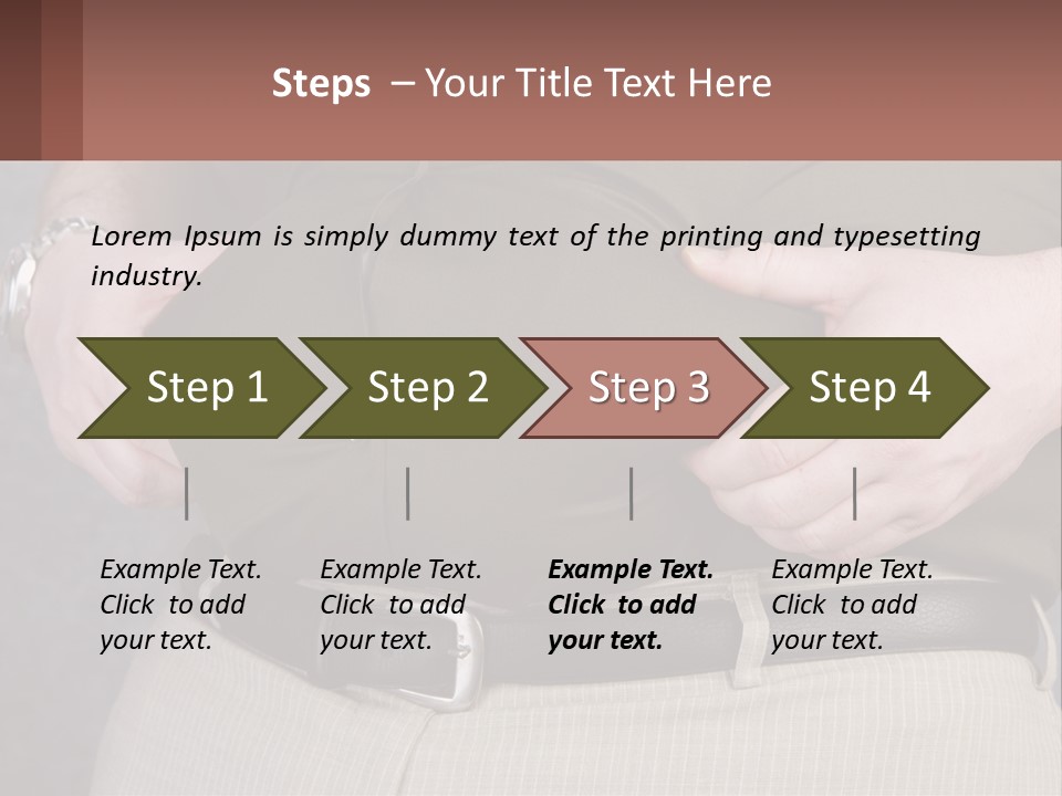 A Man Is Holding His Belly With His Hands PowerPoint Template