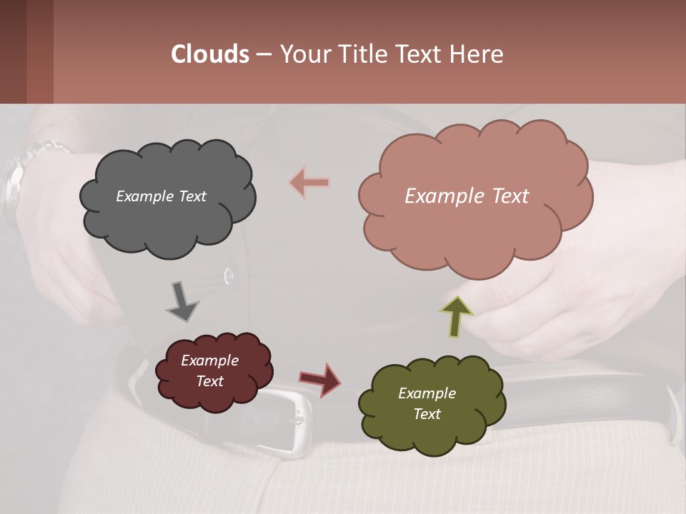 A Man Is Holding His Belly With His Hands PowerPoint Template