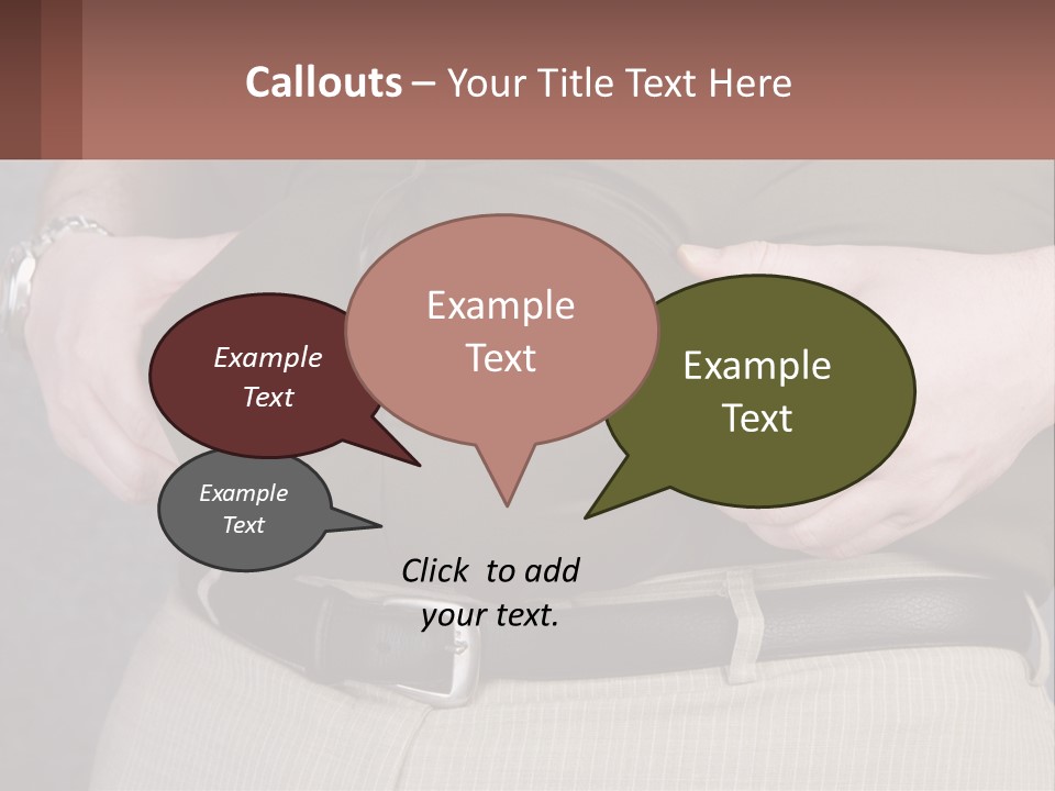 A Man Is Holding His Belly With His Hands PowerPoint Template