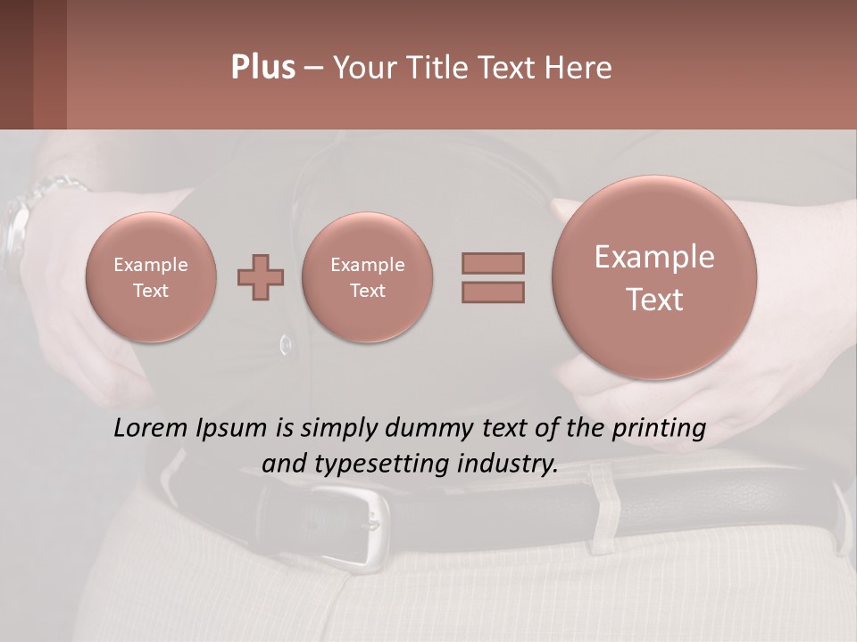 A Man Is Holding His Belly With His Hands PowerPoint Template