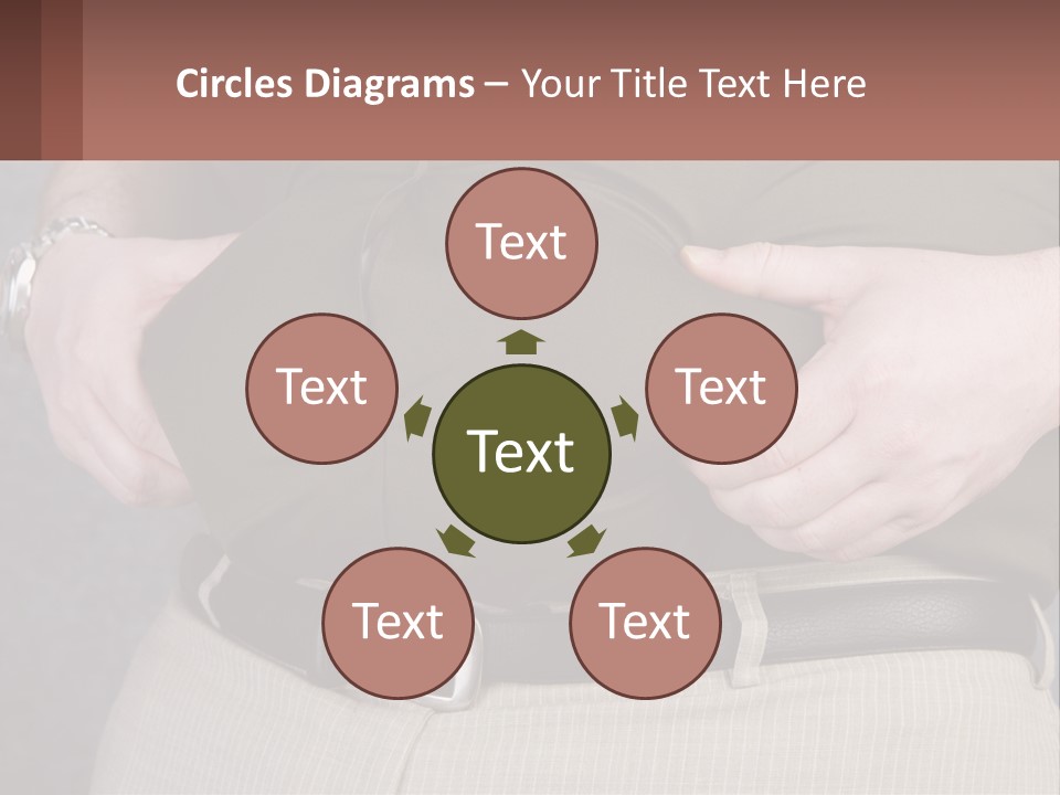 A Man Is Holding His Belly With His Hands PowerPoint Template