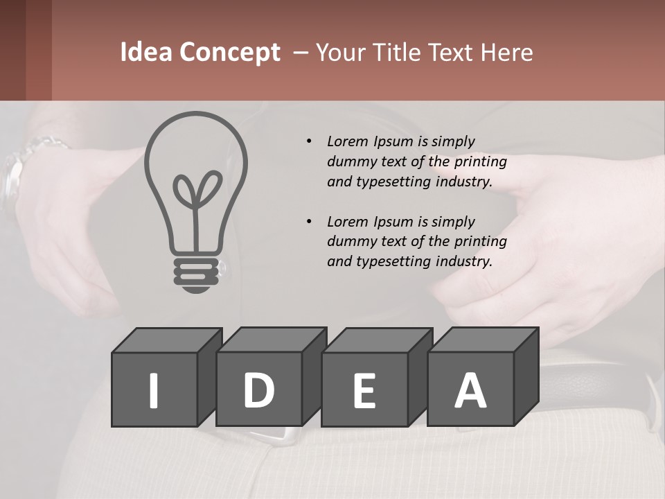 A Man Is Holding His Belly With His Hands PowerPoint Template