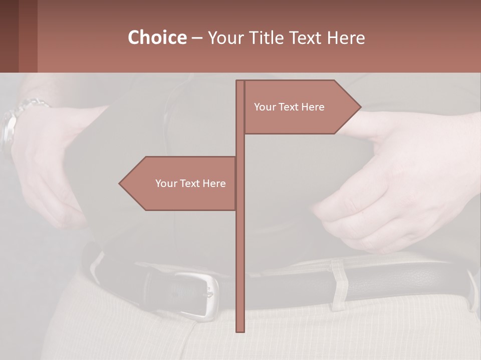 A Man Is Holding His Belly With His Hands PowerPoint Template