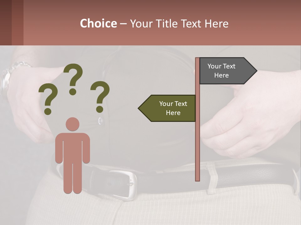 A Man Is Holding His Belly With His Hands PowerPoint Template