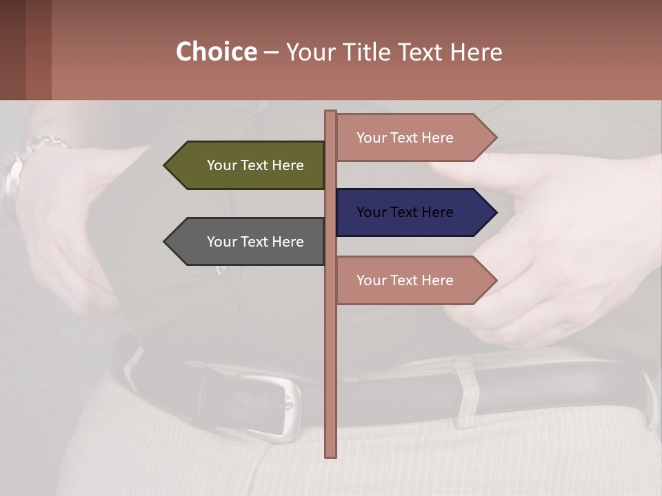 A Man Is Holding His Belly With His Hands PowerPoint Template