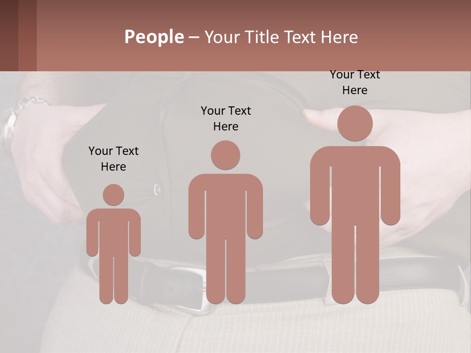 A Man Is Holding His Belly With His Hands PowerPoint Template