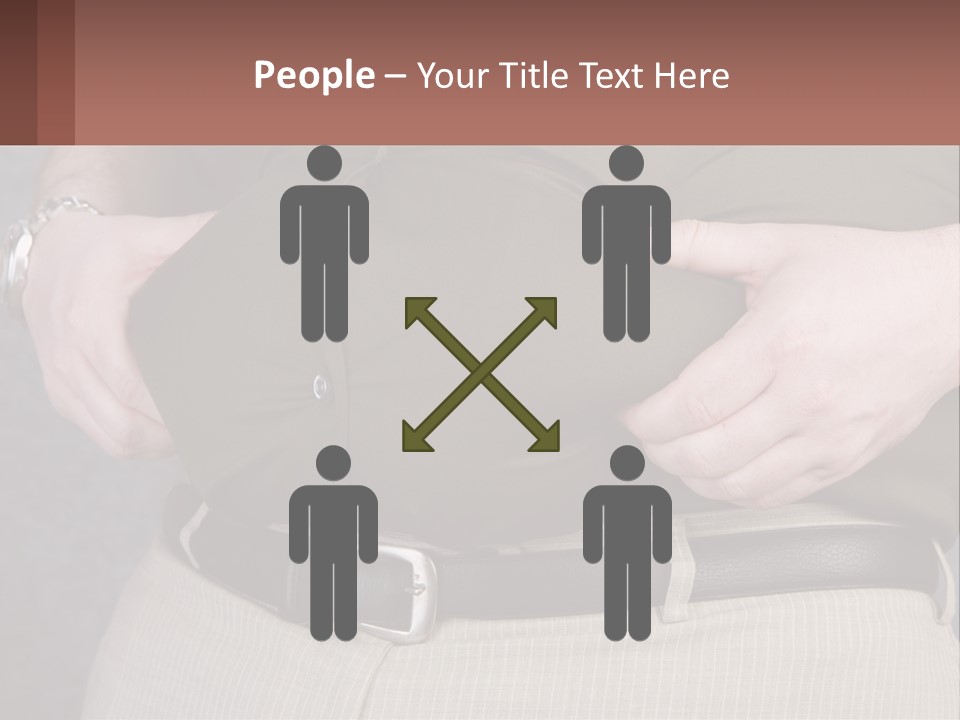 A Man Is Holding His Belly With His Hands PowerPoint Template