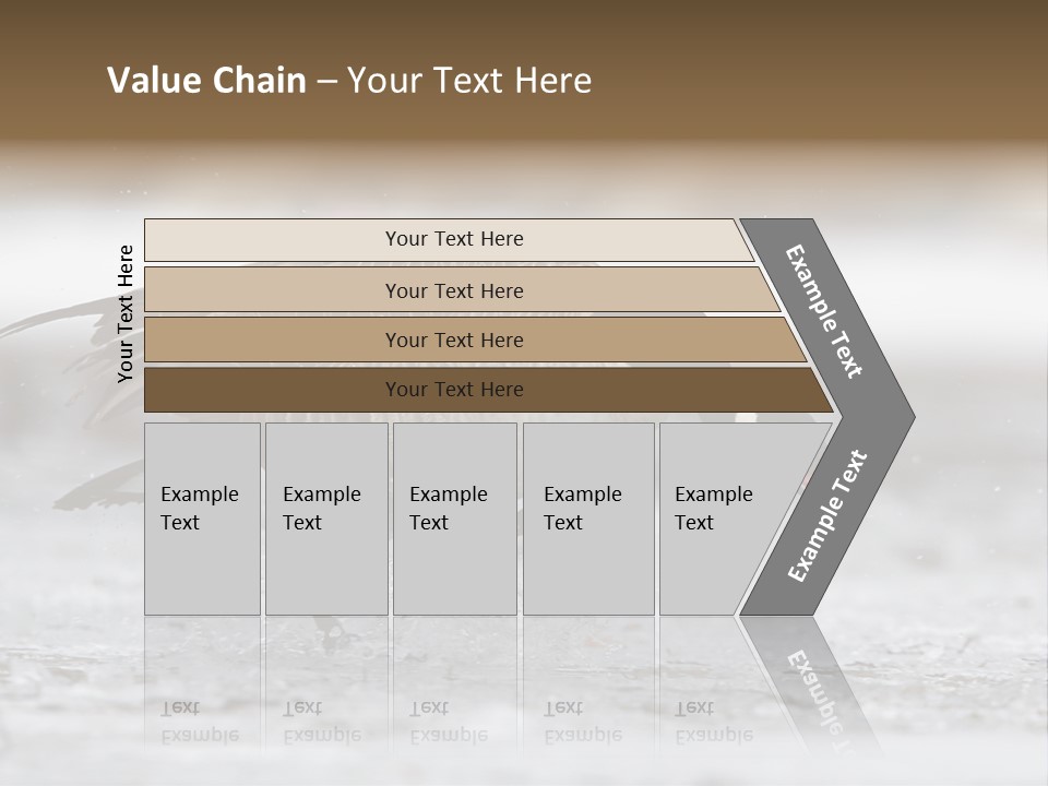 A Goose Is Running Through The Water With It's Beak In It's PowerPoint Template
