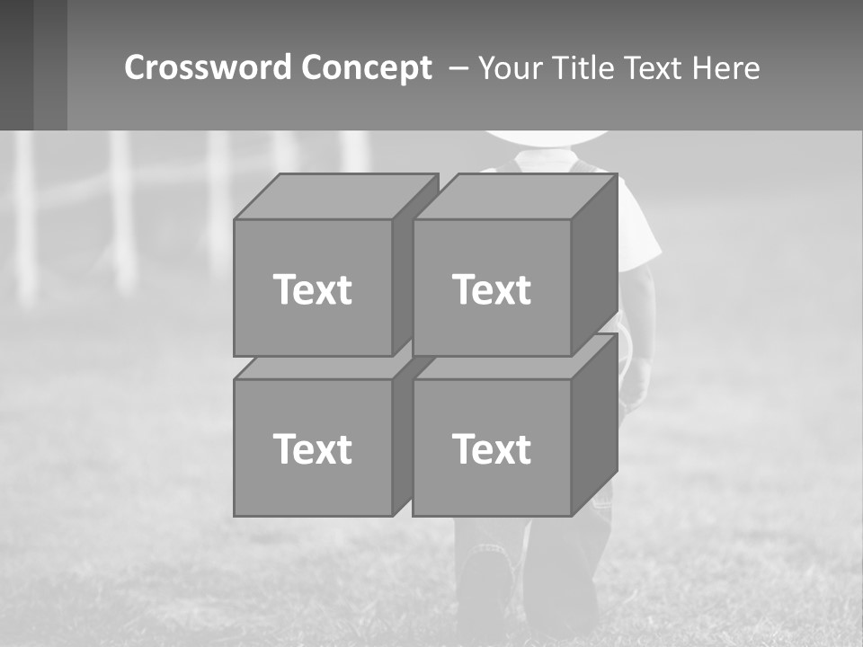 A Little Boy Wearing A Cowboy Hat And Overalls PowerPoint Template