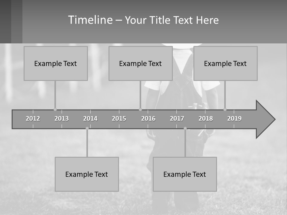 A Little Boy Wearing A Cowboy Hat And Overalls PowerPoint Template