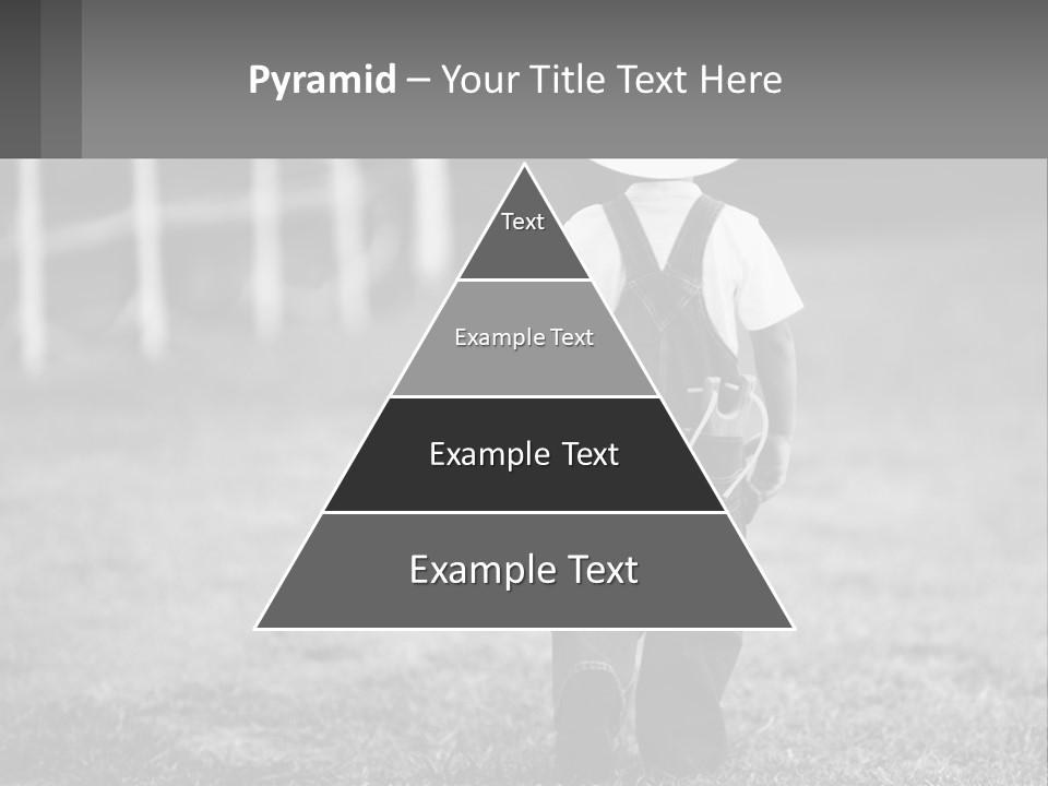 A Little Boy Wearing A Cowboy Hat And Overalls PowerPoint Template