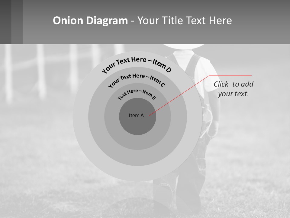 A Little Boy Wearing A Cowboy Hat And Overalls PowerPoint Template